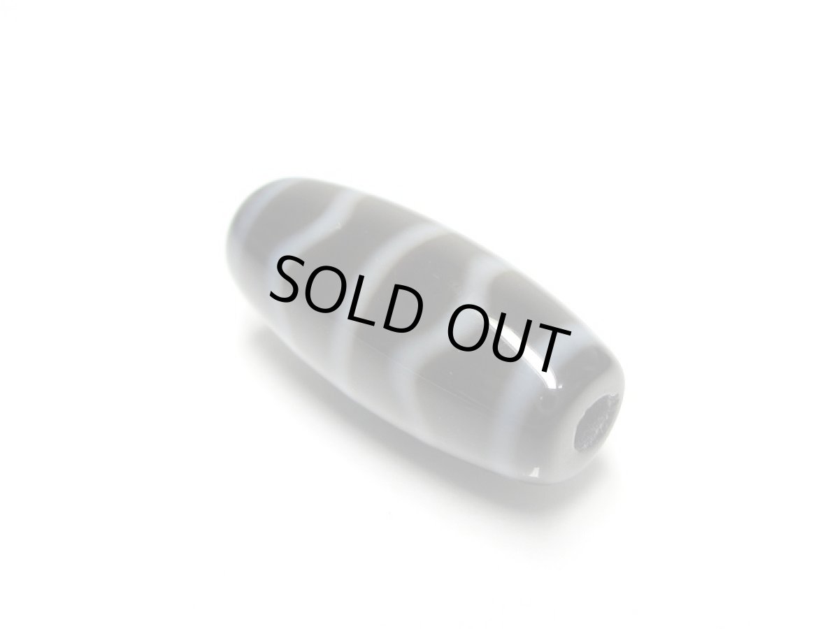 画像4: 黒地至純・水紋天珠 20mm (4)