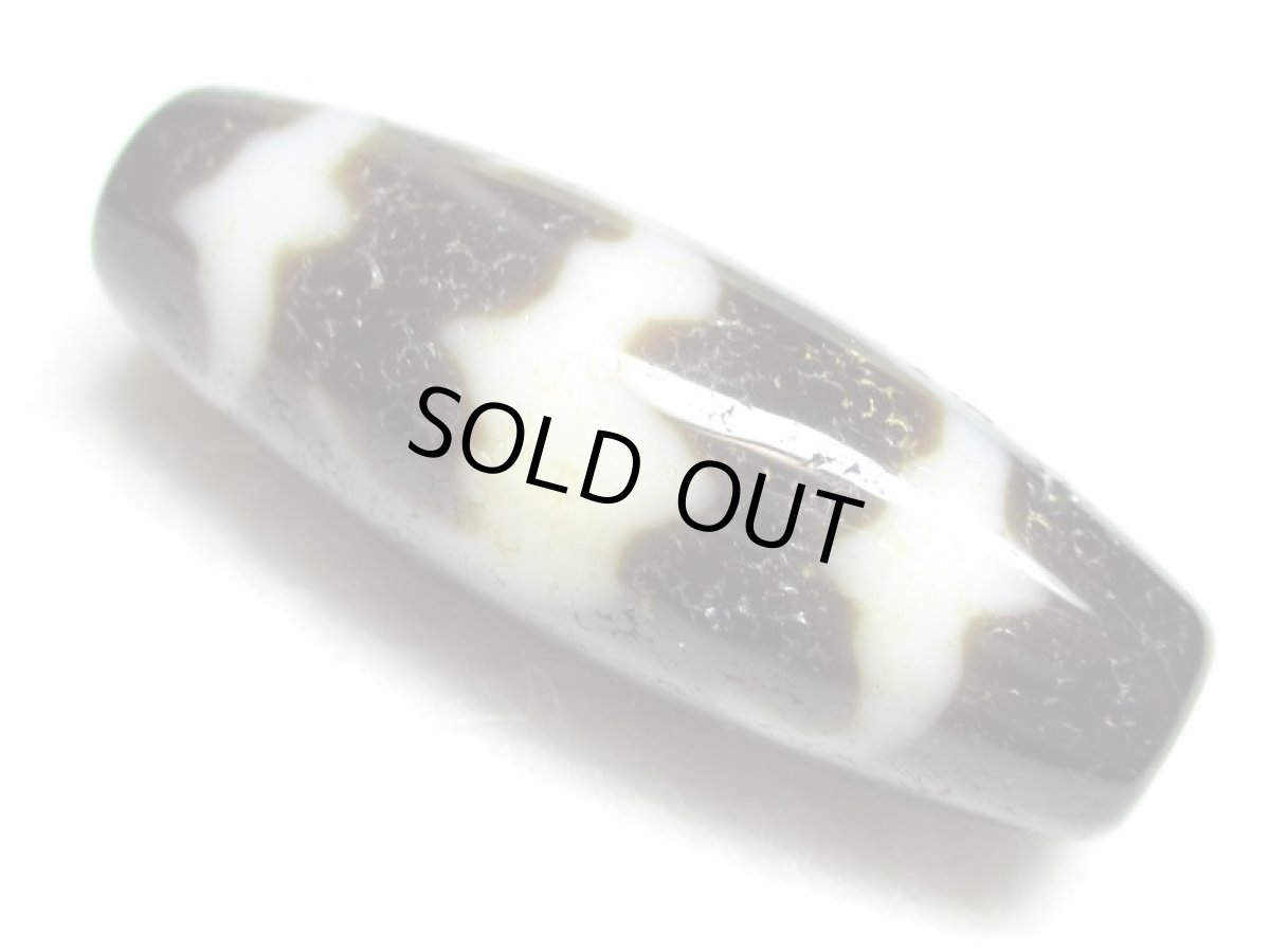 画像2: 至純風化紋・福寿天珠 38mm (2)