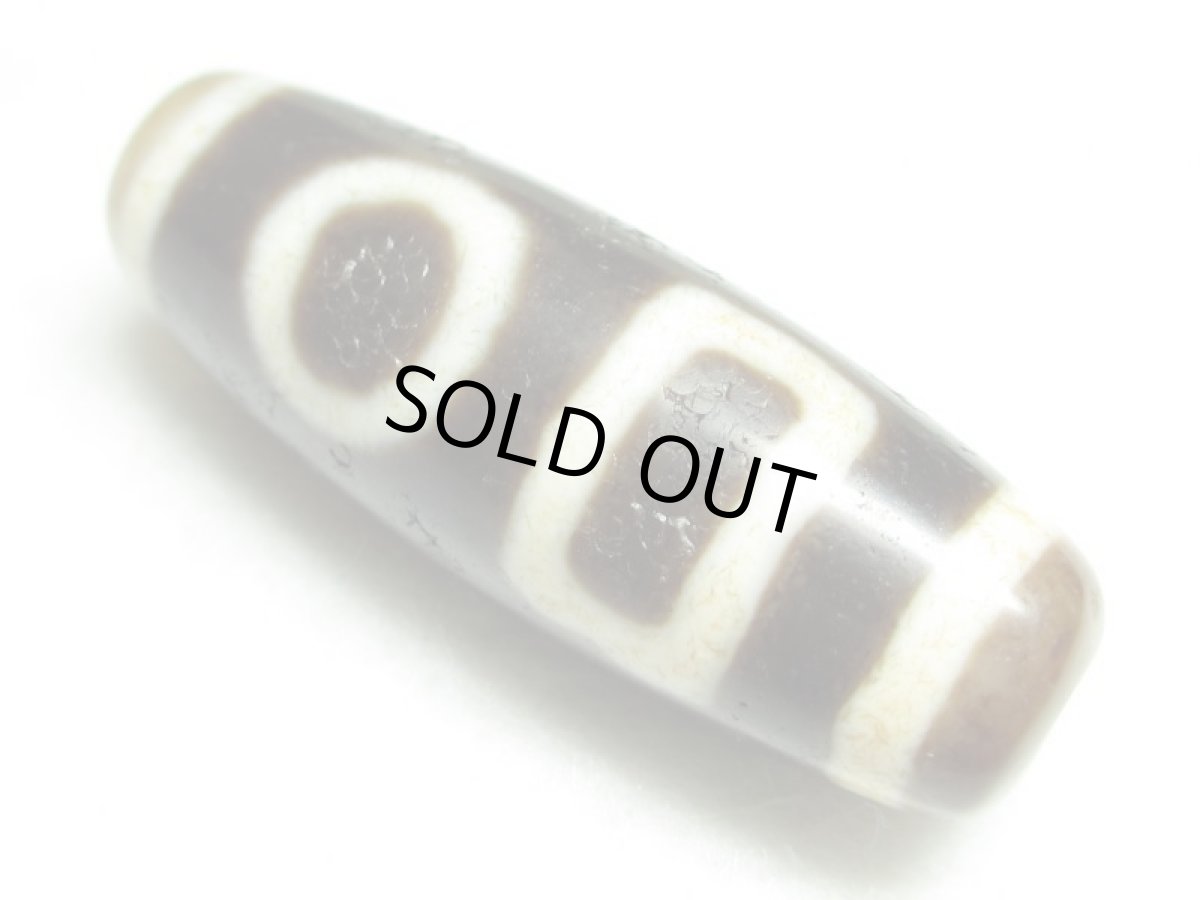 画像2: 風化龍鱗・雙天地天珠  35mm  (2)