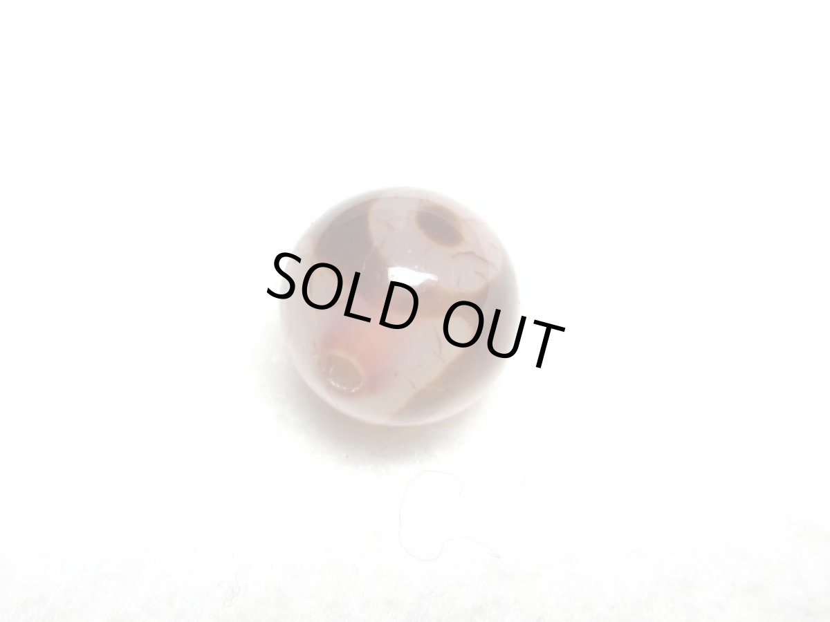 画像3: 紅鱗紋丸型天珠・三眼天珠 10mm (3)