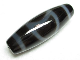 黒地至純・三面大黒天天珠 白蛇天珠 38mm - 石縁パワーストーン専門店
