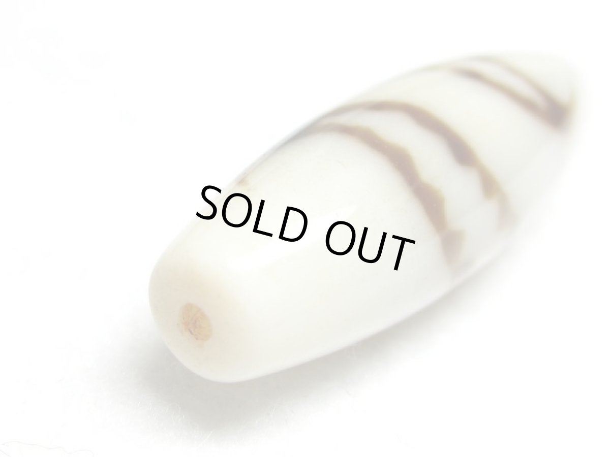 画像3: 白地至純・ 白蛇天珠 38mm  (3)