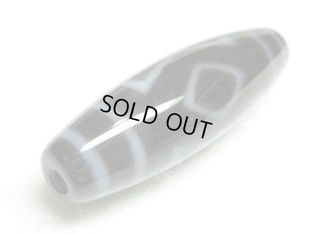 画像3: 黒地至純・金剛雙天地天珠 38mm (3)