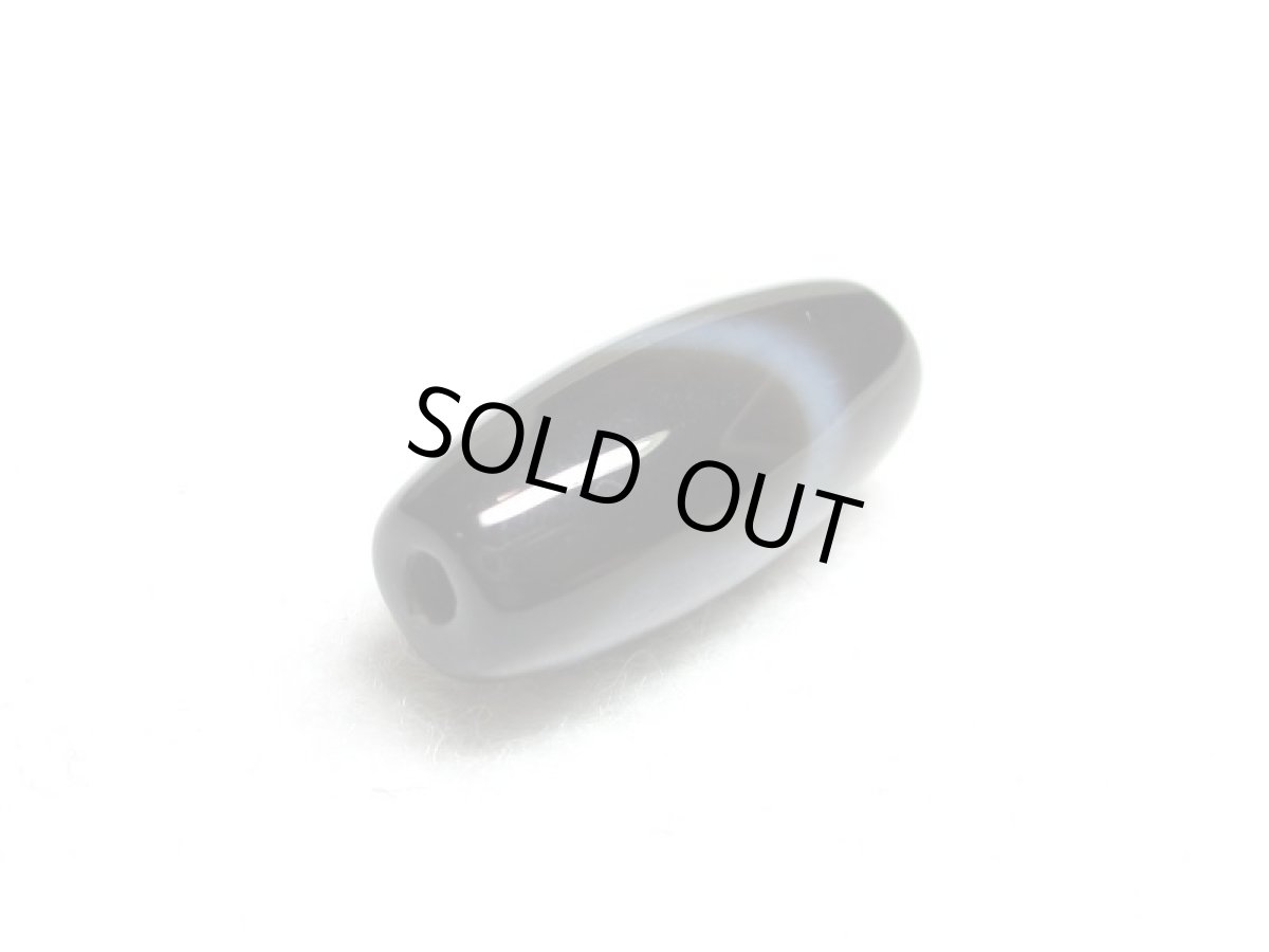 画像3: 黒地至純・白蛇天珠 20mm (3)