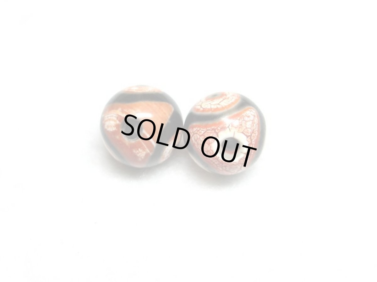 画像2: 老鉱天珠・三眼天珠セット 10mm (2)