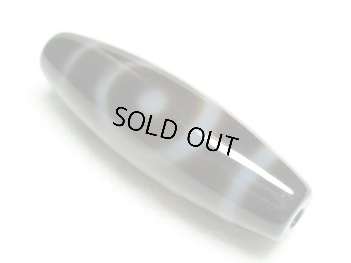 画像2: 黒地至純・天地星辰天珠  38mm (2)