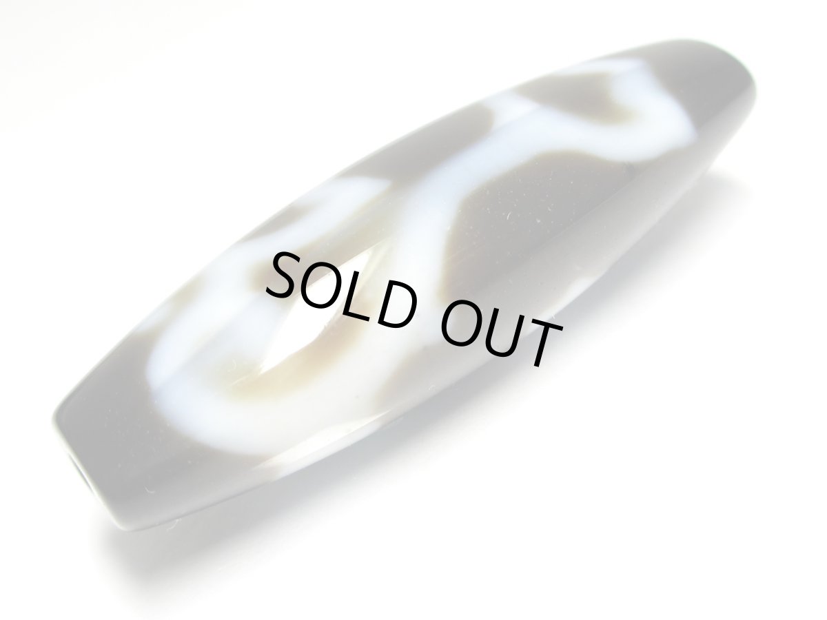 画像3: 黒朱砂・観音水蓮花天珠 38mm  (3)