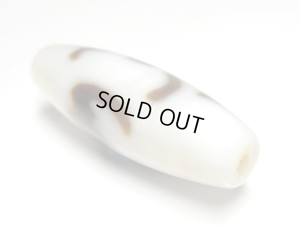 画像4: 【訳あり】白地至純・福寿天珠・37mm (4)