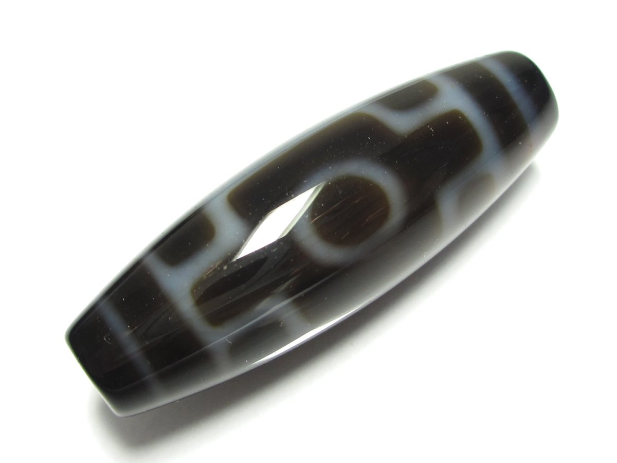 画像1: 透明感・平安二眼天珠 38mm (1)