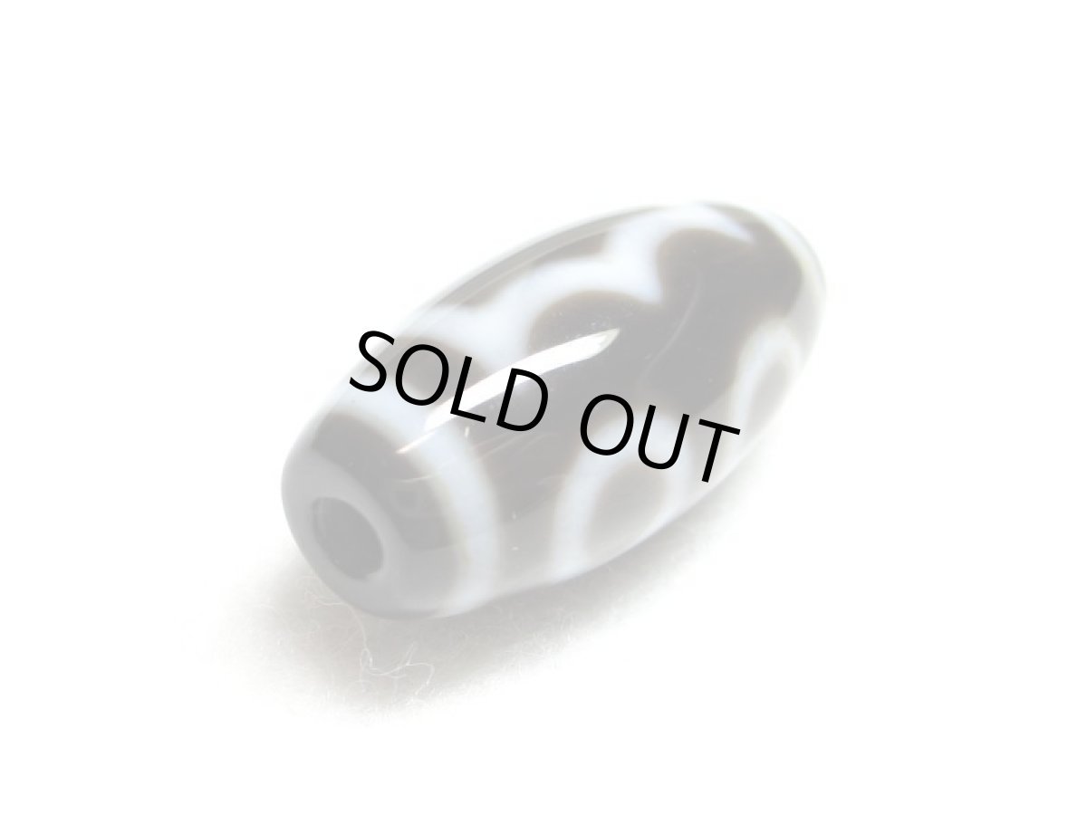 画像3: 黒地至純・三眼天珠 25mm (3)