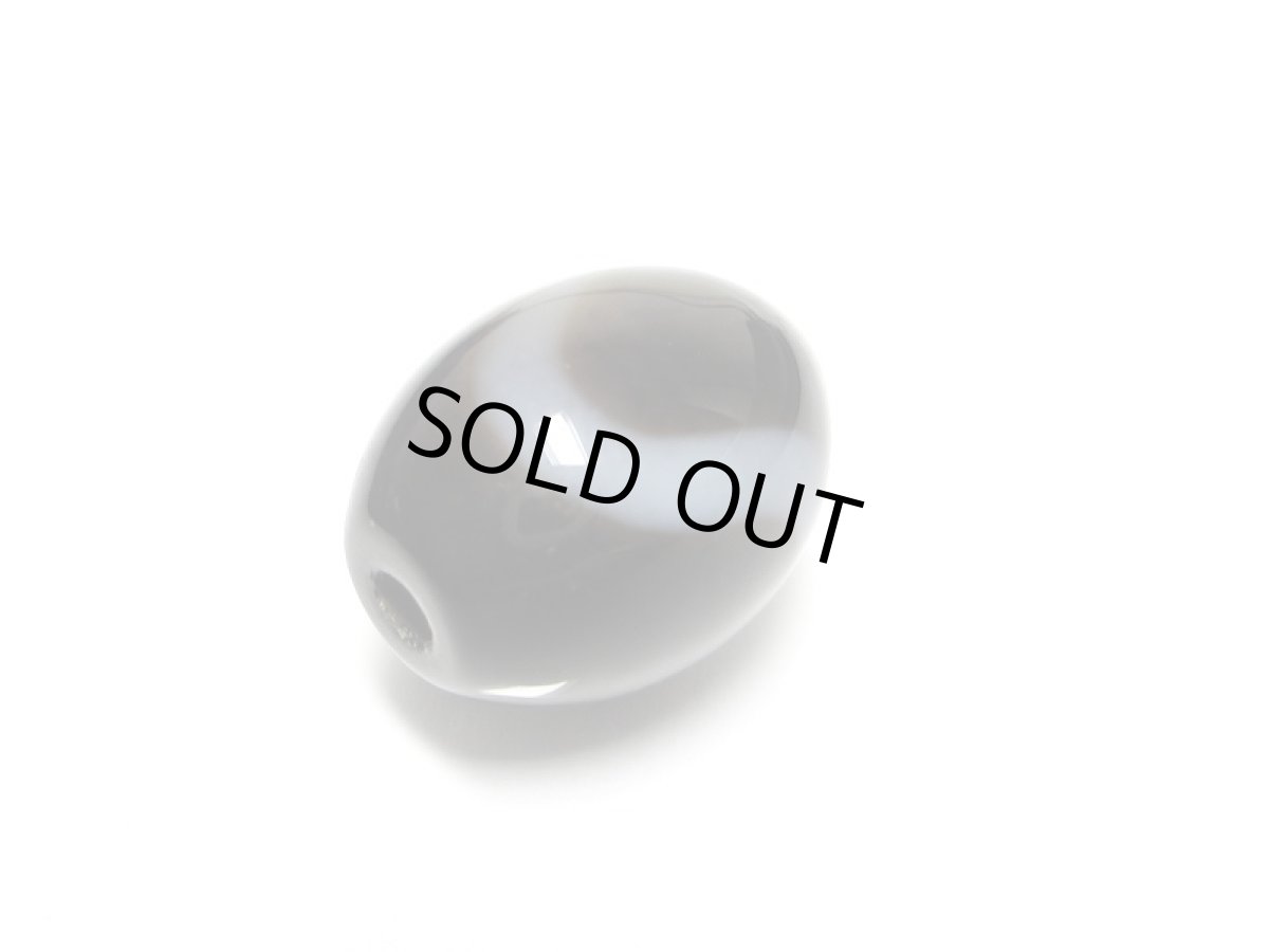 画像3: 黒地至純・白蛇天珠 15mm (3)