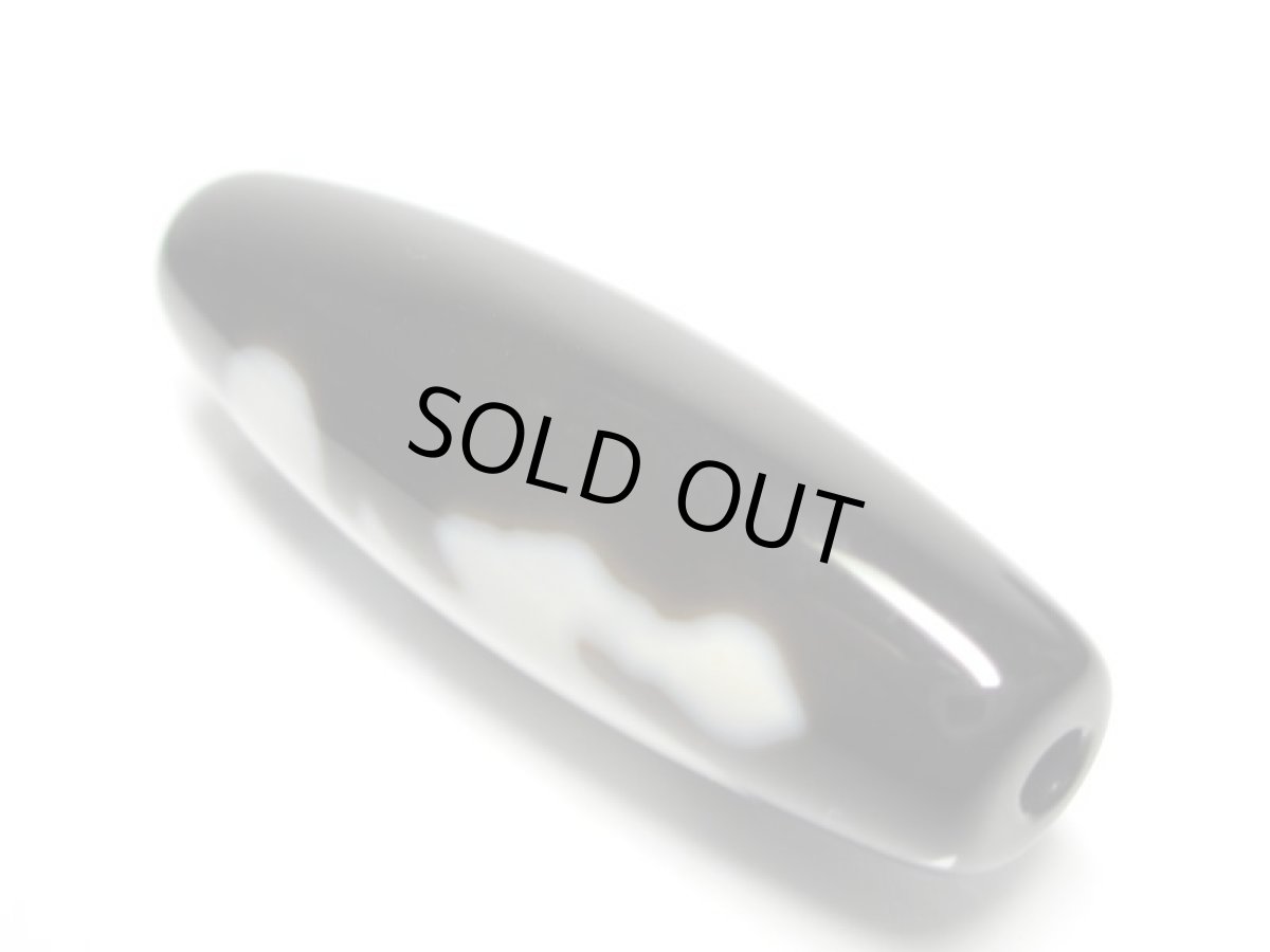 画像2: 黒地至純・大黒天天珠  38mm  (2)