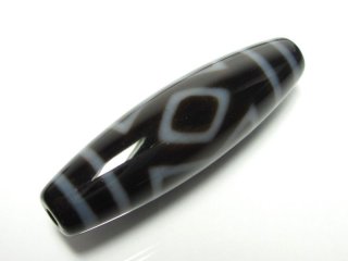 黒朱砂 金剛三眼 天珠ワールドNo.d17 （黒朱砂入り天珠 カテゴリ