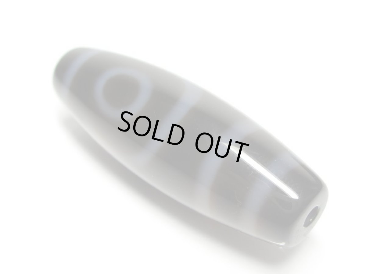 画像2: 黒地至純・二眼天珠  38mm  (2)