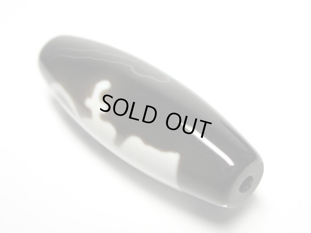 画像2: 黒地至純・弁財天天珠 38mm  (2)