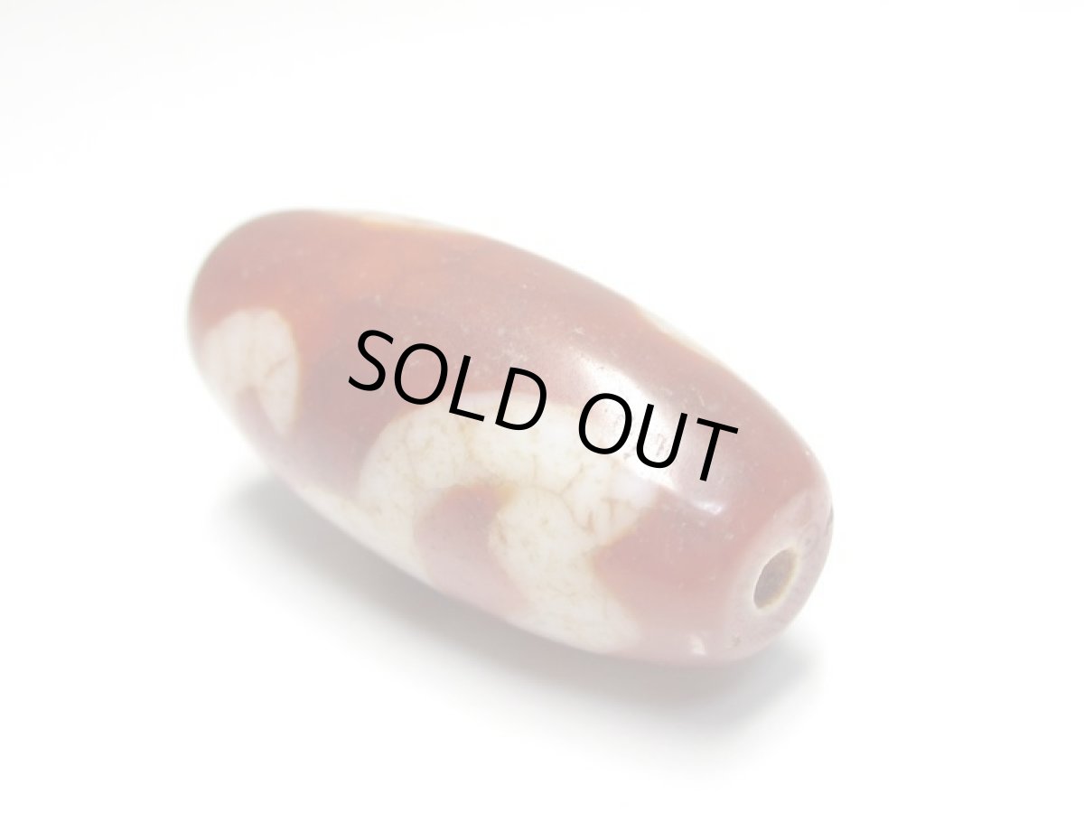 画像4: 老鉱朱砂紅・水蓮花天珠 31mm (4)