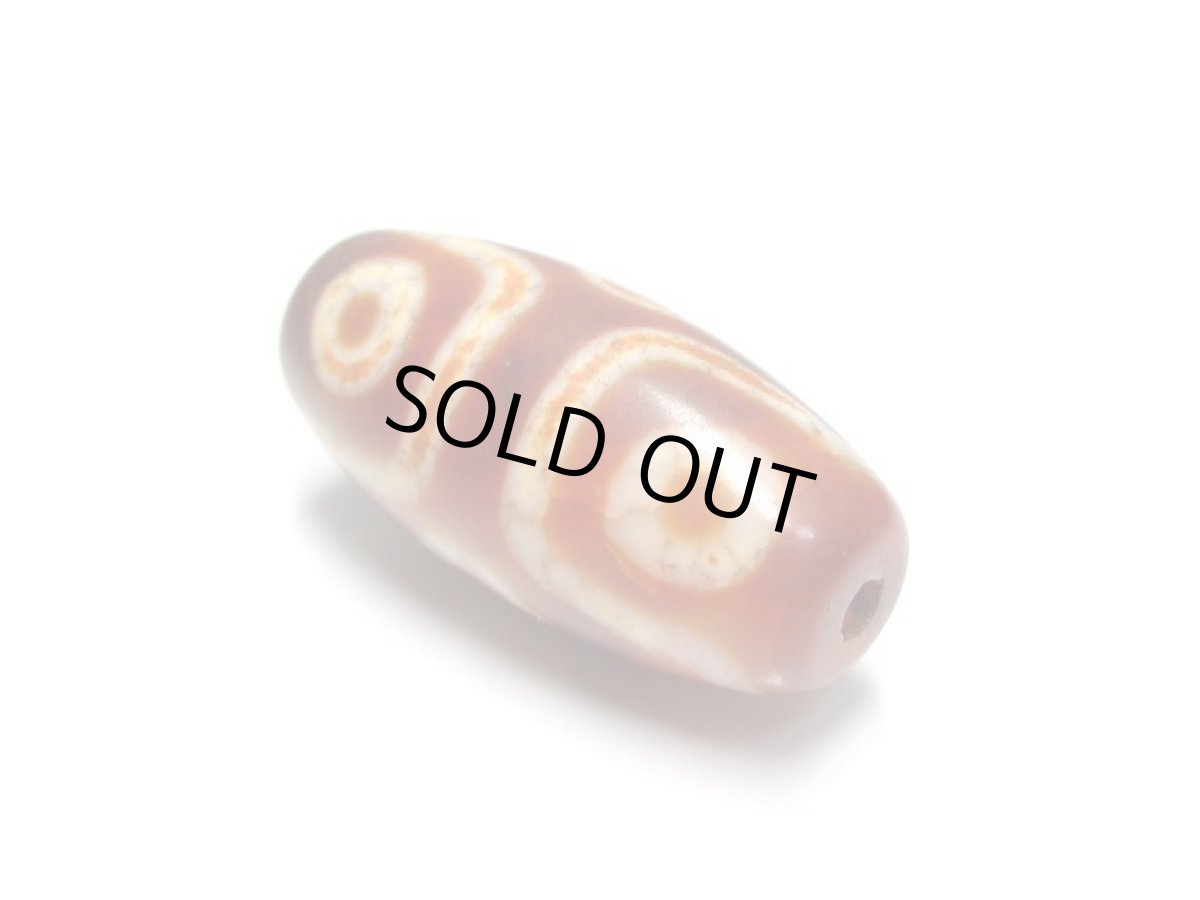 画像2: 老鉱朱砂紅・六眼天珠 31mm (2)