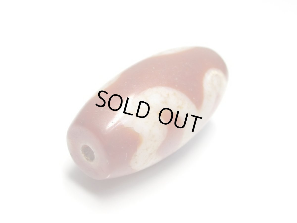 画像3: 老鉱朱砂紅・水蓮花天珠 31mm (3)