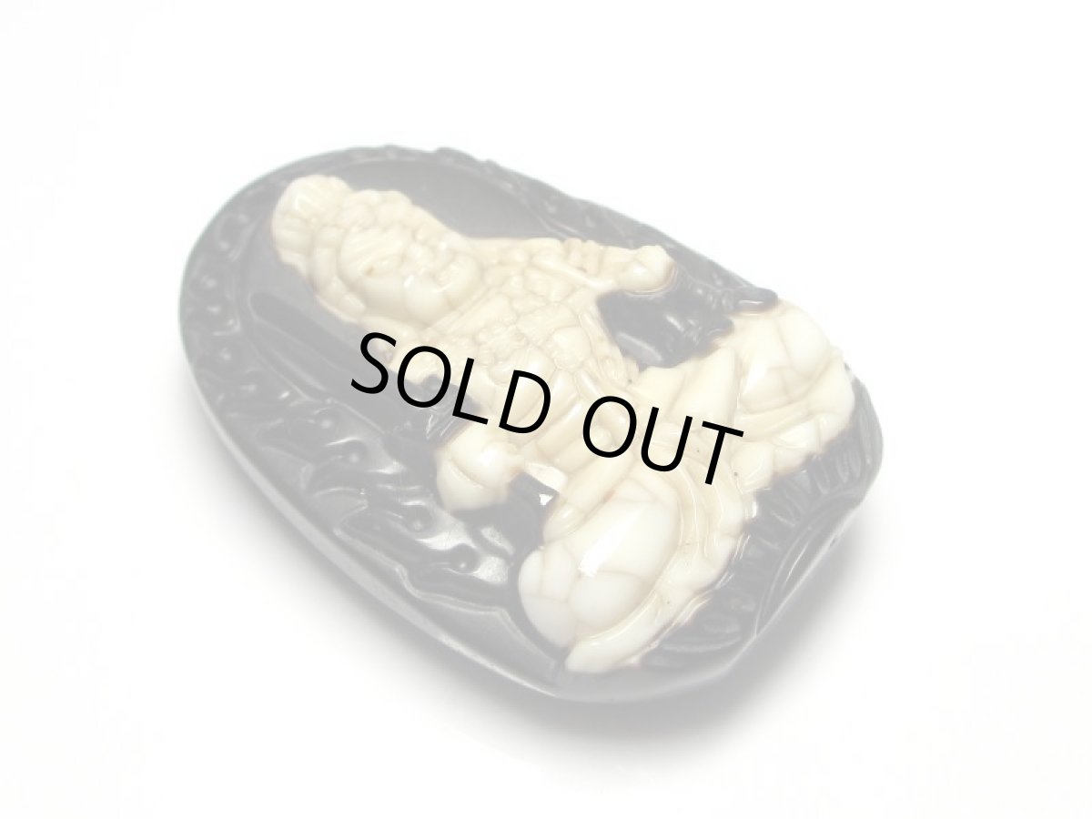 画像2: 良質な高級品 彫刻 不動明王・如意天珠 (2)