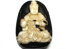 画像6: 良質な高級品 彫刻 勢至菩薩 ・財神天珠 (6)