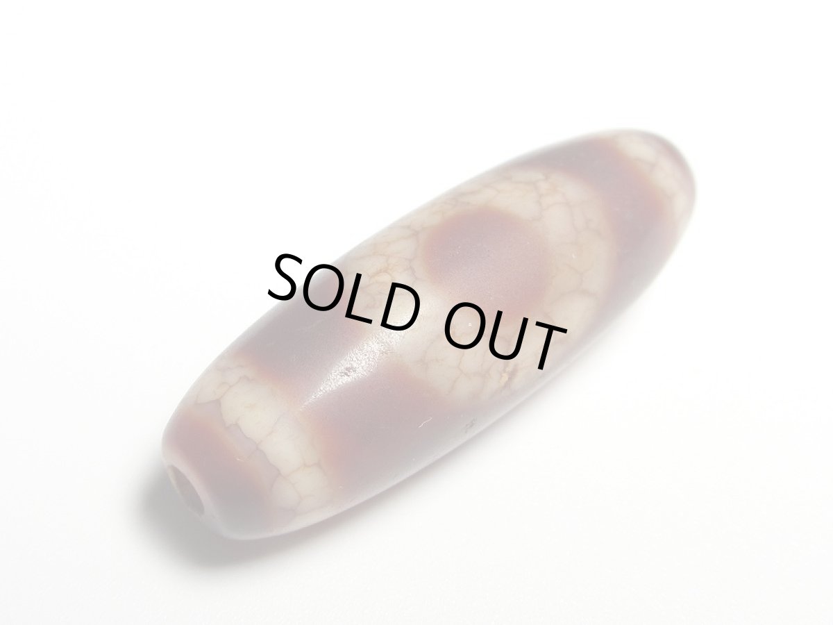 画像3: 老鉱朱砂紅・五行天珠 五行の金 36mm (3)