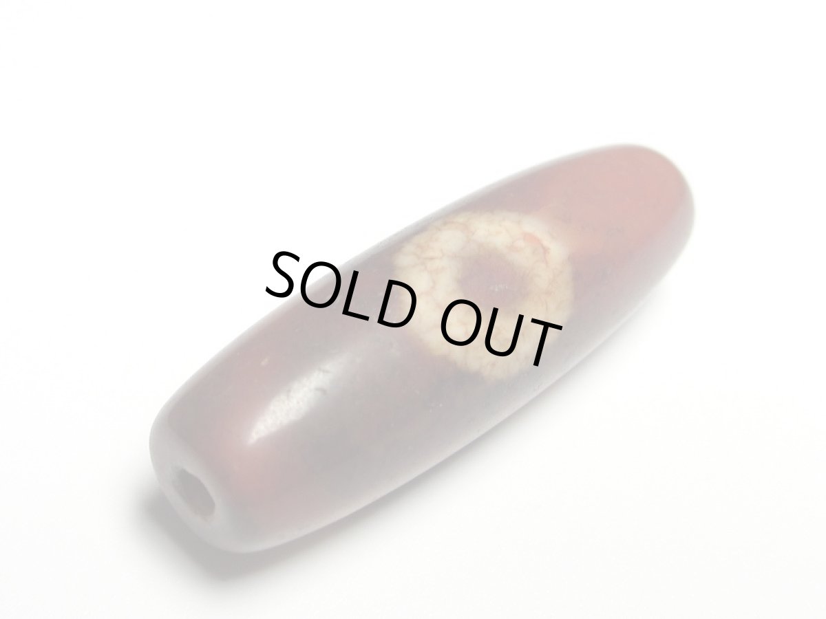 画像3: 老鉱朱砂紅・一眼＆観音天珠 37.5mm (3)