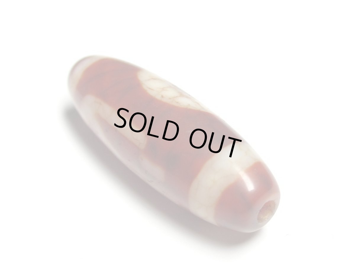 画像6: 老鉱朱砂紅・五行天珠 五行の火 36.5mm (6)