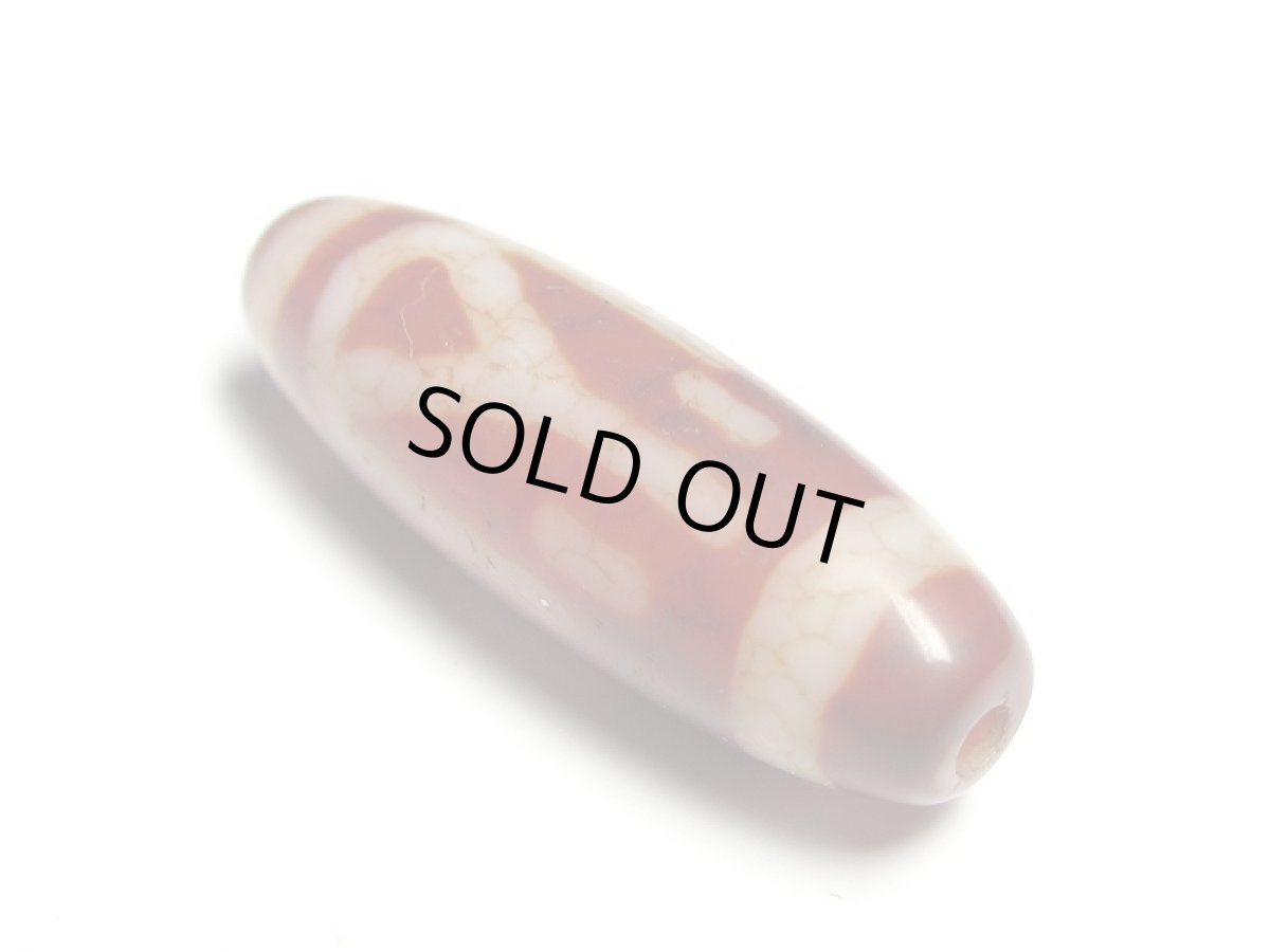 画像2: 老鉱朱砂紅・五行天珠 五行の火 36.5mm (2)