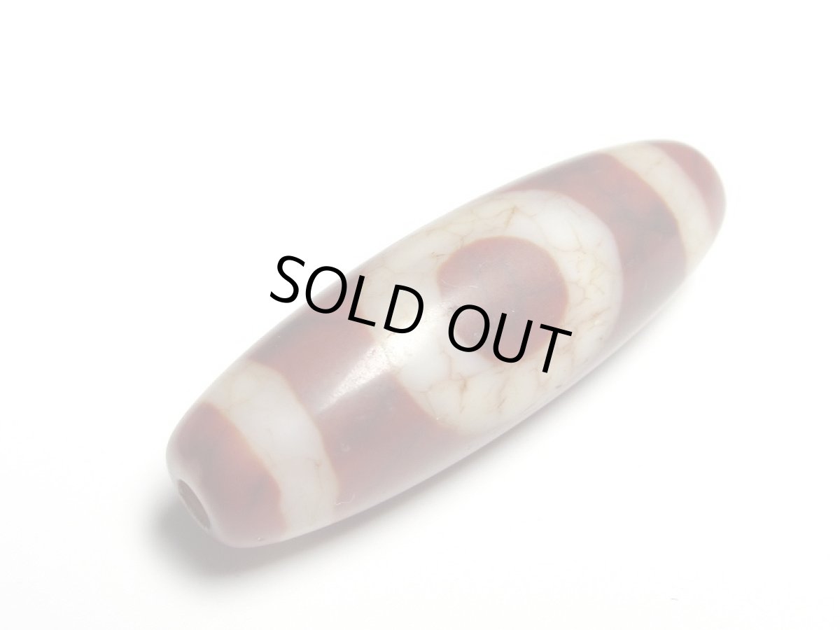 画像3: 老鉱朱砂紅・五行天珠 五行の火 36.5mm (3)