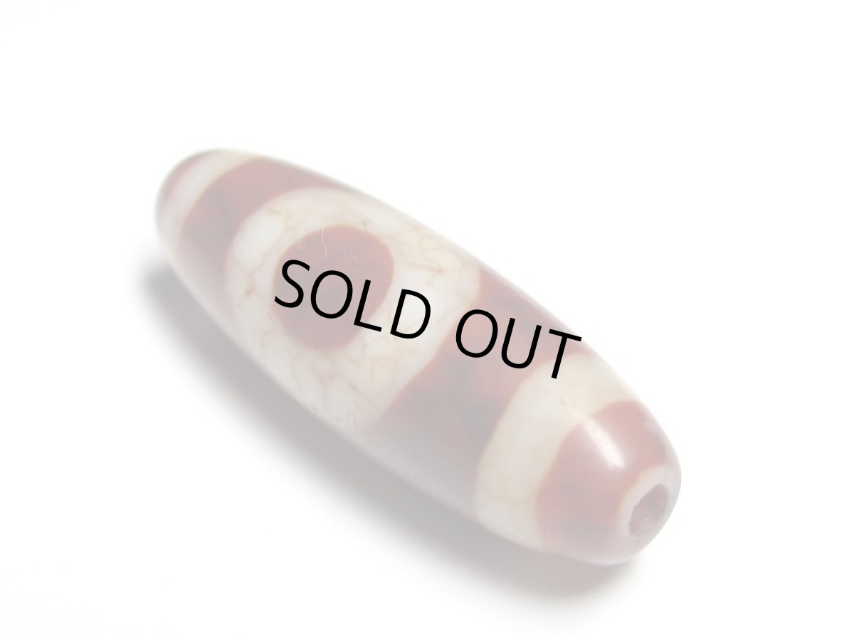 画像4: 老鉱朱砂紅・五行天珠 五行の火 36.5mm (4)