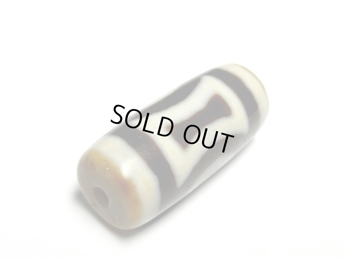 画像5: 風化龍鱗・雙天地天珠 30mm (5)