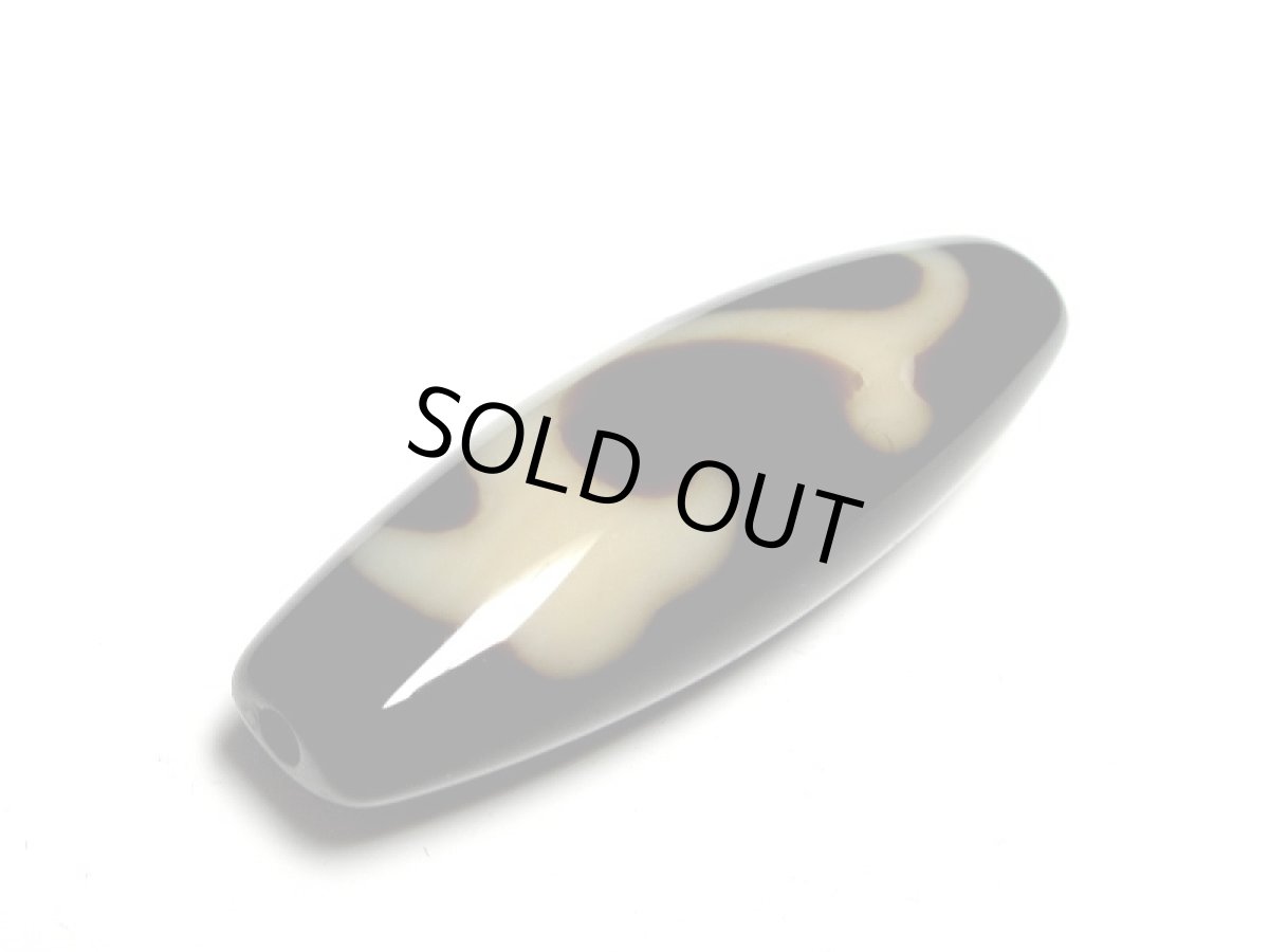 画像3: 黒地至純・観音&如意樹(緑度母)天珠 39mm【170220】 (3)