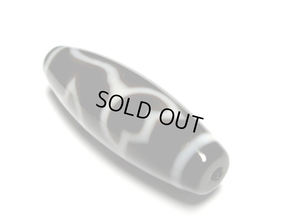 画像2: 黒地至純・水蓮花天珠  38mm【170220】 (2)