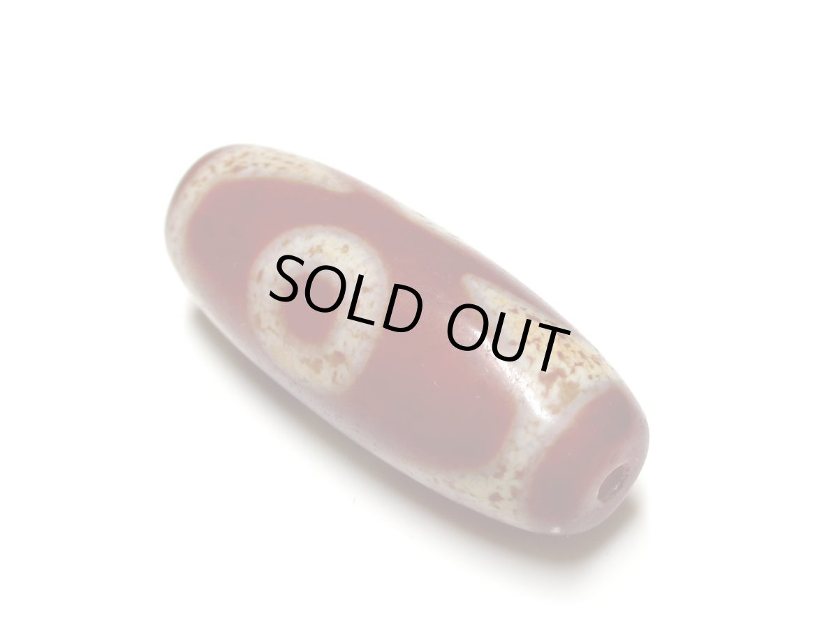 画像2: 老鉱朱砂紅・三眼天珠 (2)