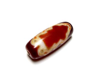 老鉱朱砂紅天珠 30mm×12mm - 石縁パワーストーン専門店