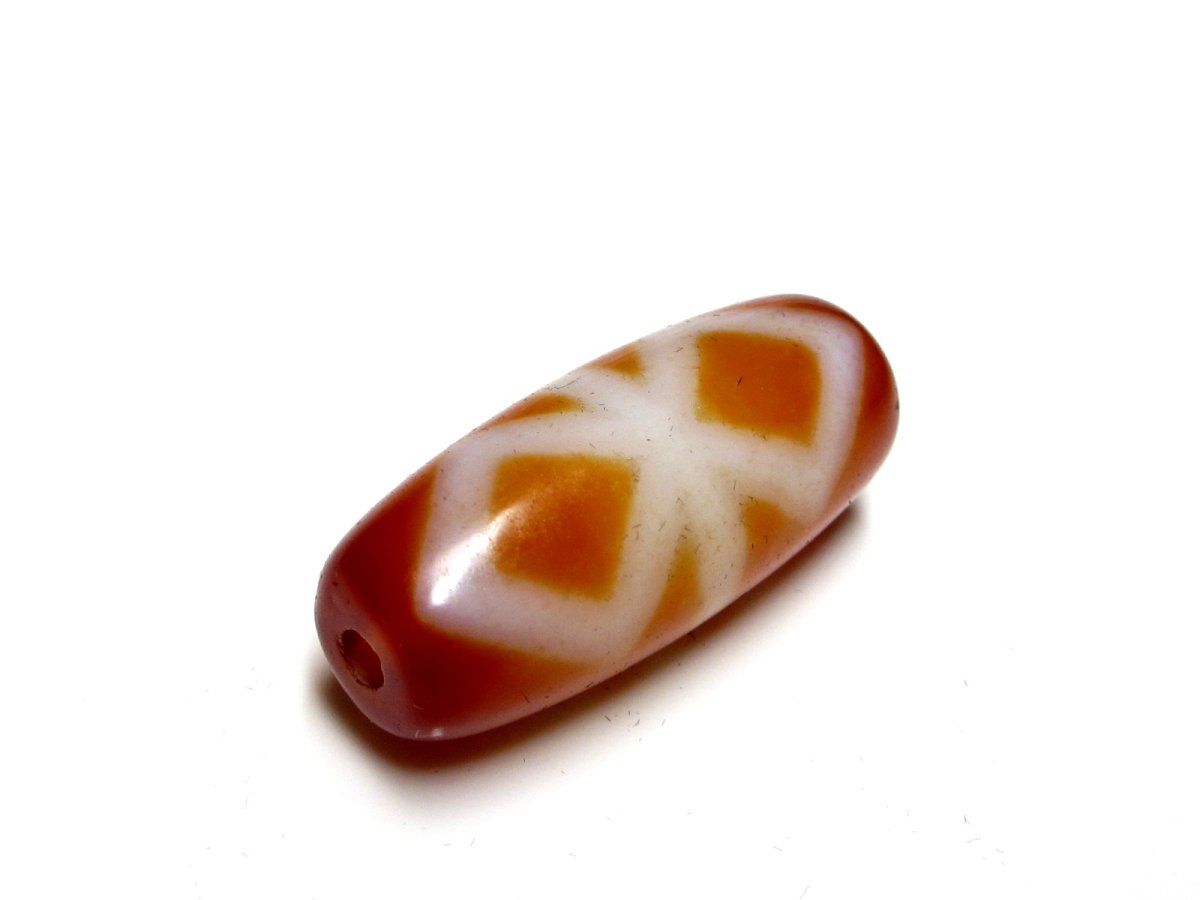 画像3: 老鉱朱砂紅・金剛杵天珠 29mm (3)