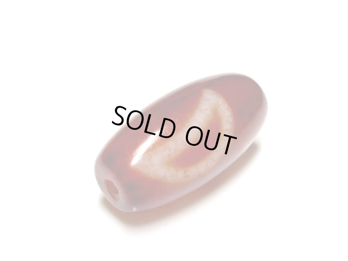 画像3: 老鉱朱砂紅・日月星天珠 31.5mm (3)