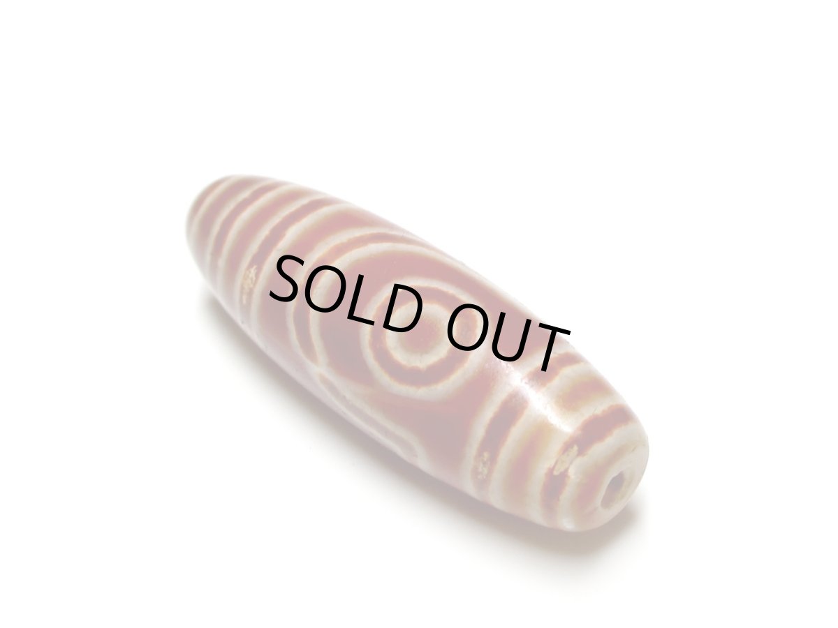 画像4: 老鉱朱砂紅・二眼天珠 39.5mm (4)