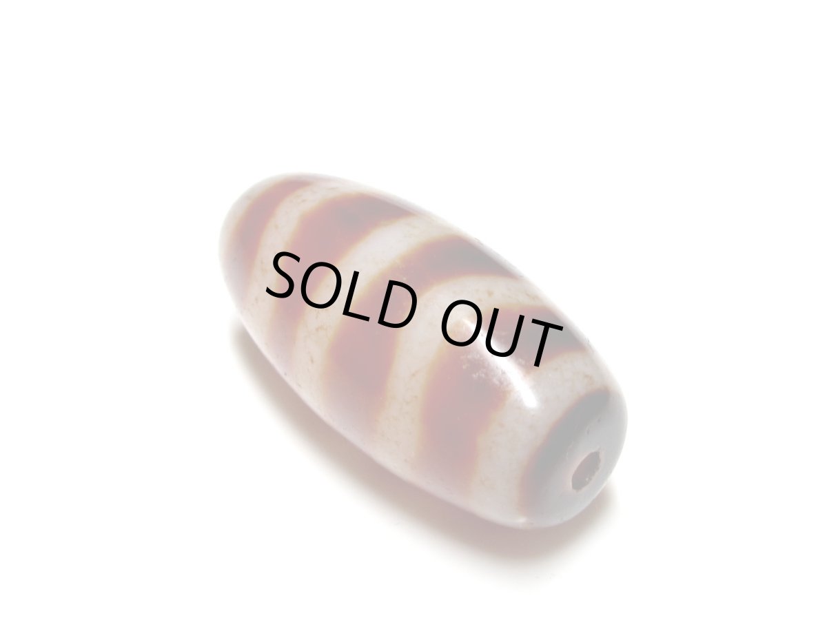 画像2: 老鉱朱砂紅・水紋天珠 32mm (2)