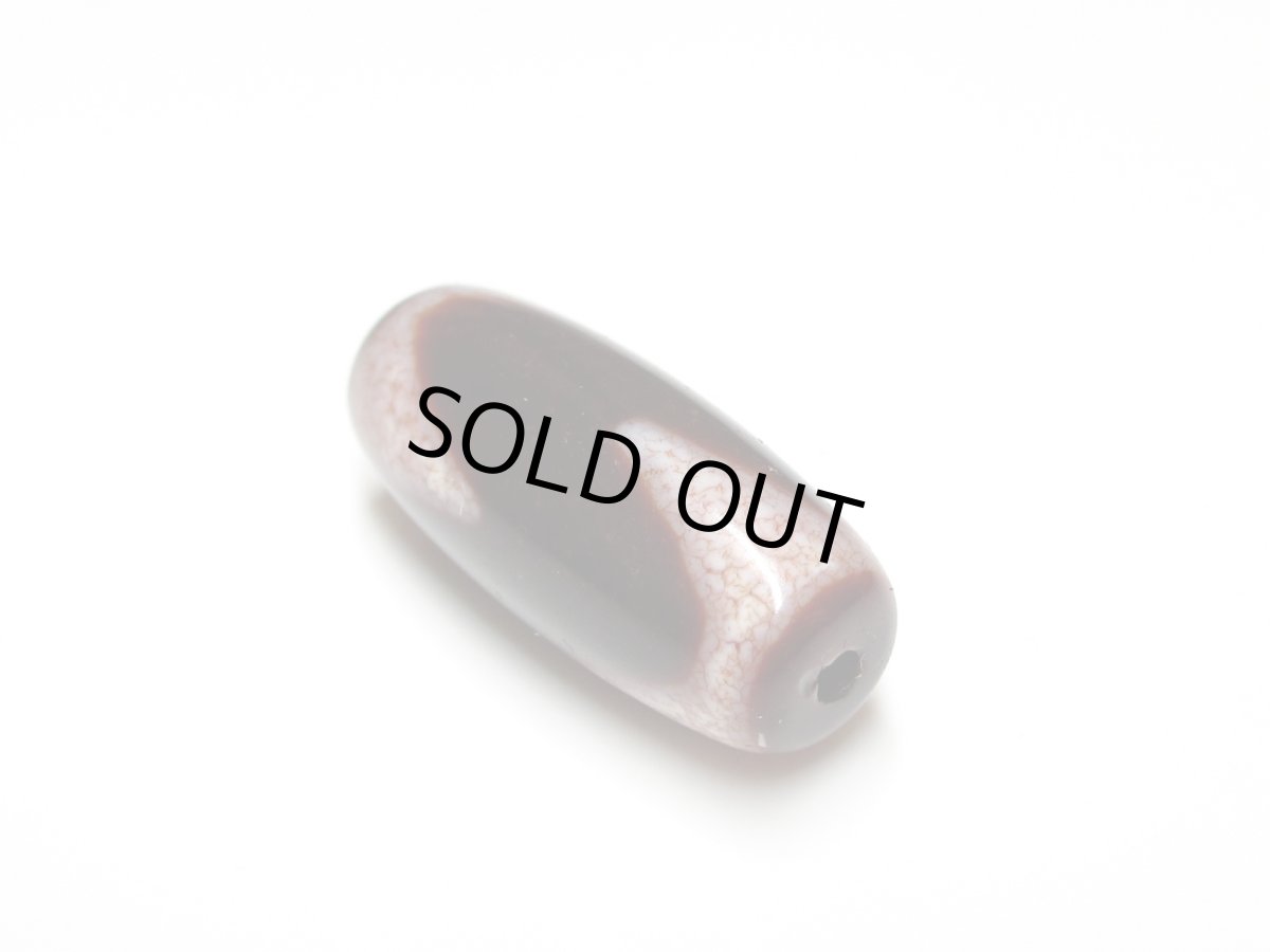 画像6: 高級老鉱朱砂紅・虎牙天珠 29.5mm (6)