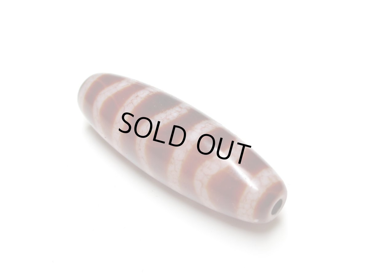 画像2: 高級老鉱朱砂紅・水紋天珠 39mm (2)