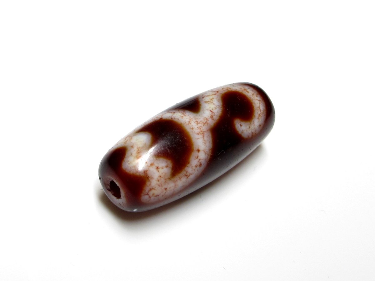 画像3: 高級老鉱朱砂紅・水蓮花天珠 29mm (3)