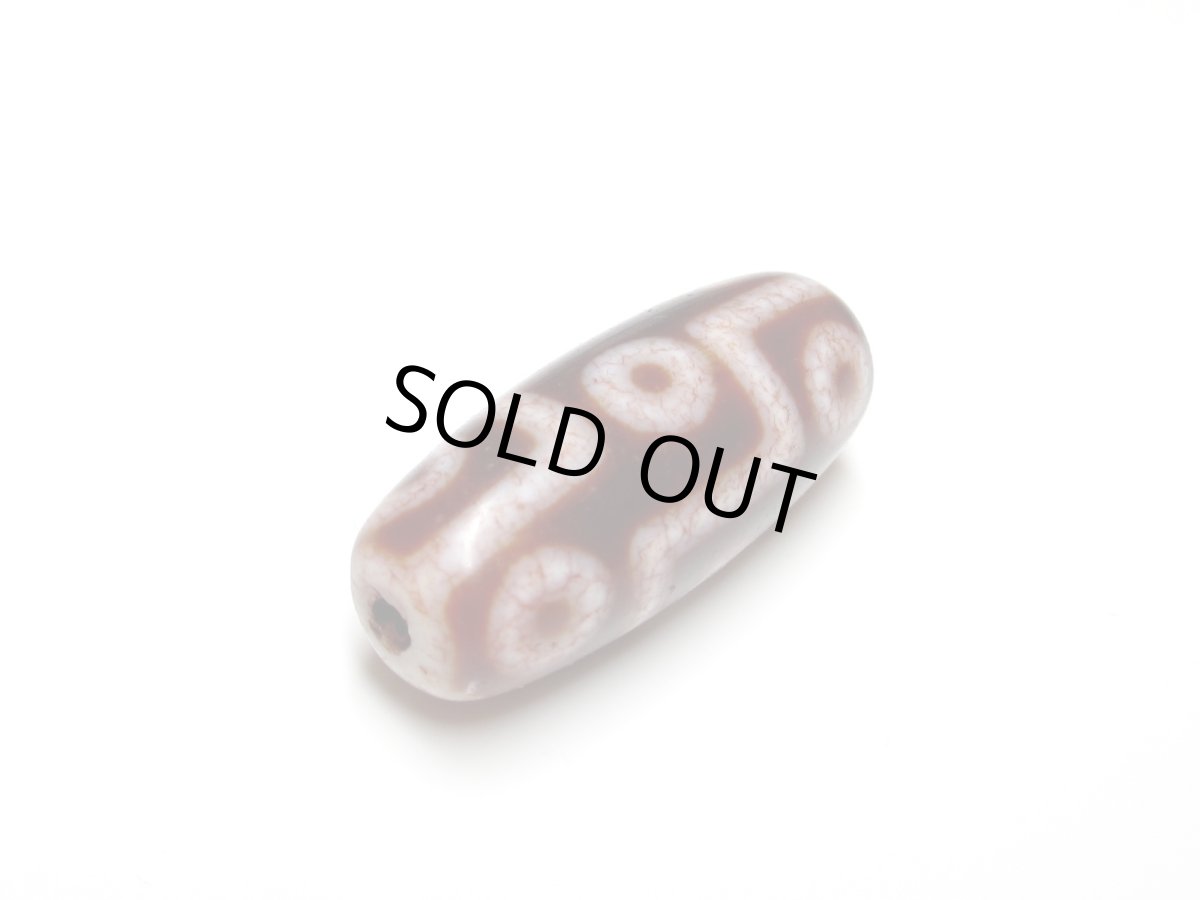 画像3: 高級老鉱朱砂紅・九眼天珠 29mm (3)