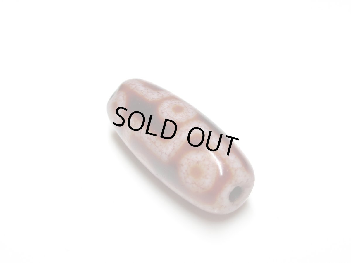 画像4: 高級老鉱朱砂紅・九眼天珠 29.5mm (4)