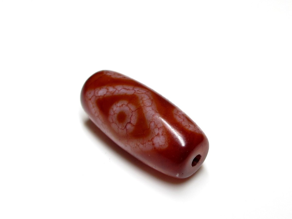 画像2: 高級老鉱朱砂紅・金剛六眼天珠 29mm (2)