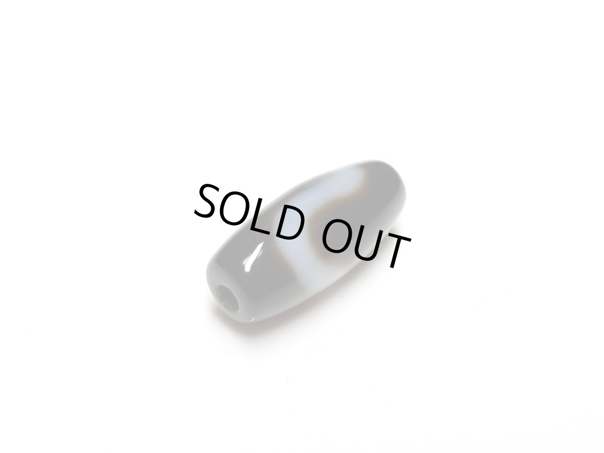 画像3: 黒地至純・白蛇天珠 19mm (3)