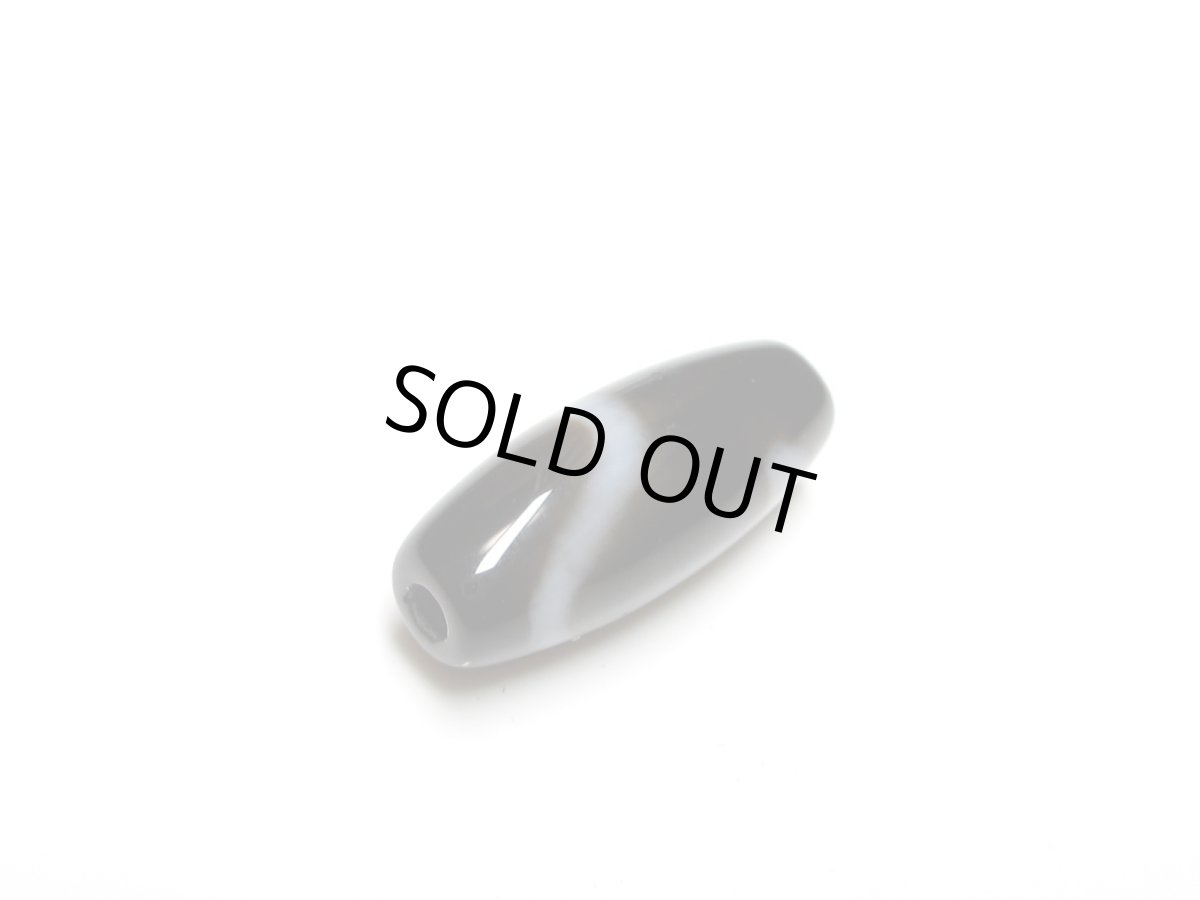 画像5: 黒地至純・白蛇天珠 20mm (5)