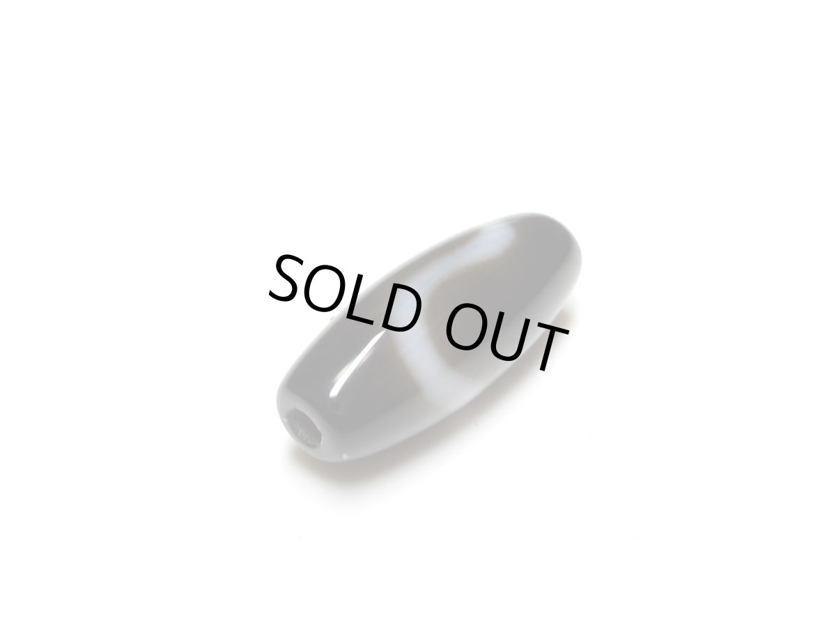 画像3: 黒地至純・白蛇天珠 20mm (3)