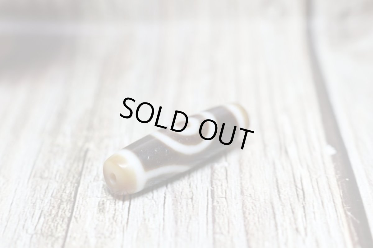 画像2: 風化龍鱗・山水天珠 40mm (2)