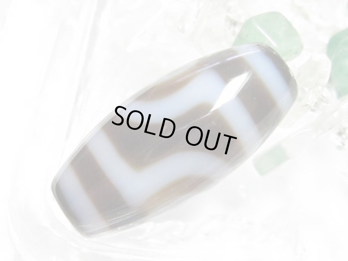 画像3: 黒地至純・二眼天珠 25mm (3)